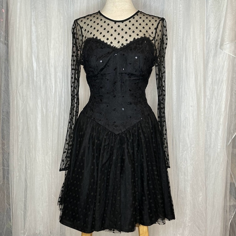 Vintage I.Magnin Black Dress
